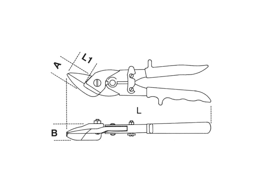 BETA UTENSILI Cesoia a doppia leva per tagli diritti e sinistrorsi, 240 mm
