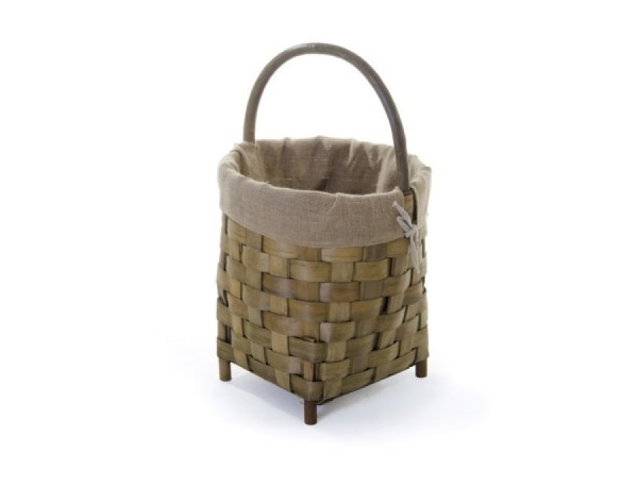 VERDELOOK Cesta porta legna con maniglione