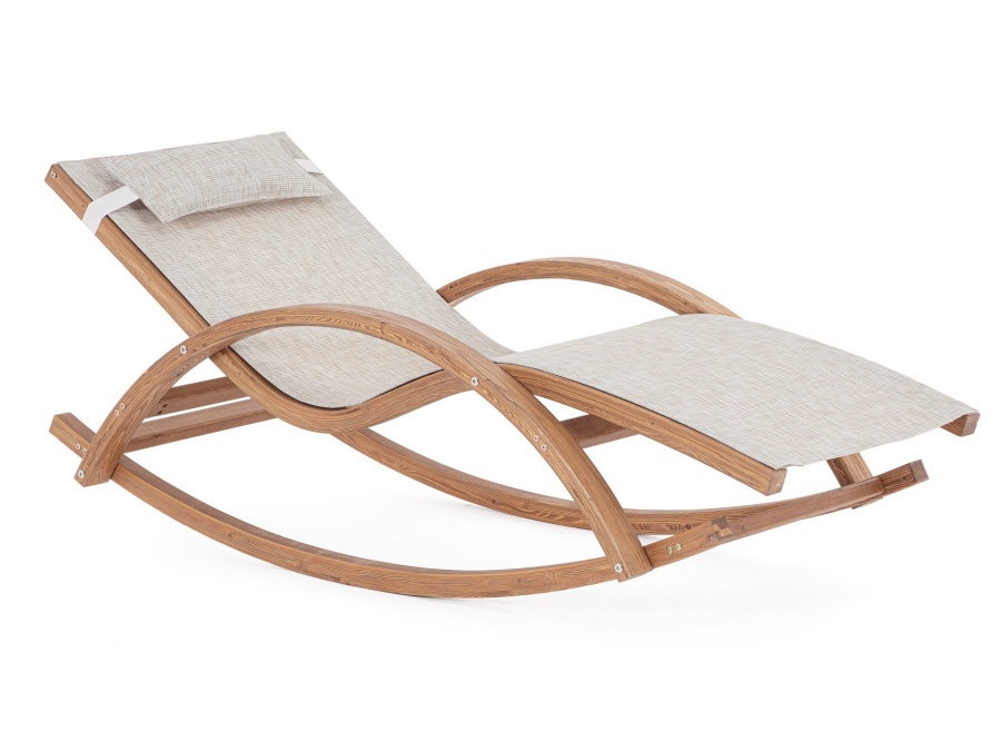 BIZZOTTO Chaise longue dondolo con poggiatesta noes