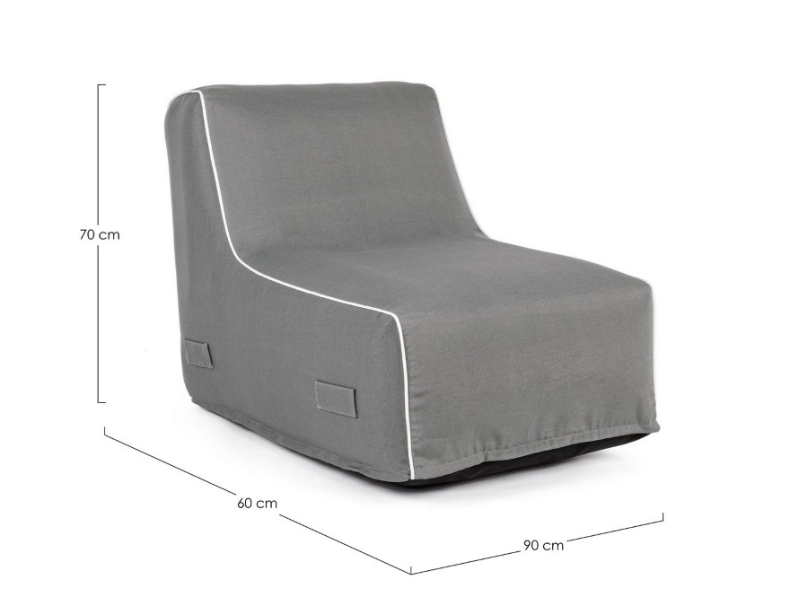 BIZZOTTO CHAISE LONGUE RIHANNA GONFIABILE GRIGIO