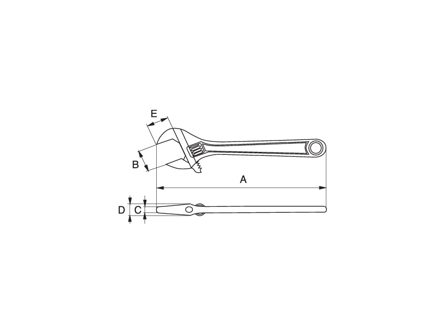 BAHCO Chiave a rullino centrale standard 63 mm con finitura fosfatata 614 mm