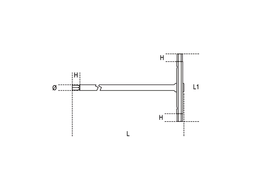 BETA UTENSILI Chiave a T con tre estremità maschio esagonale
