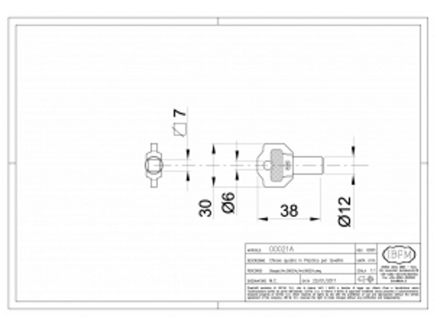 IBFM Chiave Quadra per Tavellino, 21A