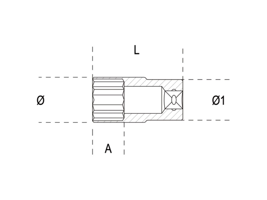 BETA UTENSILI CHIAVI A BUSSOLA CON ATTACCO QUADRO FEMMINA 1/2", TIPO LUNGO BOCCA POLIGONALE, CROMATE - ART. 920BL