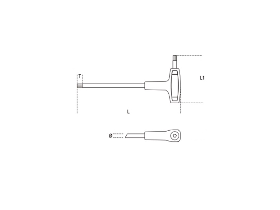 BETA UTENSILI Chiavi maschio piegate con impugnatura per viti con impronta Torx cromate. art. 97TTX