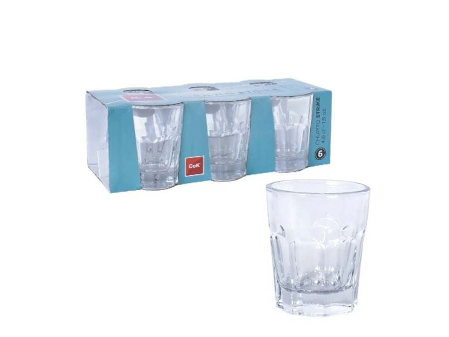 COK Chupito strike, set 6 bicchieri da shot - 4,6 cl