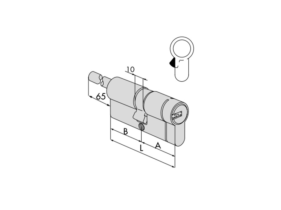 CISA CILINDRO COD. 0M3T7 07 0 12 ASTRAL TEKNO PRO