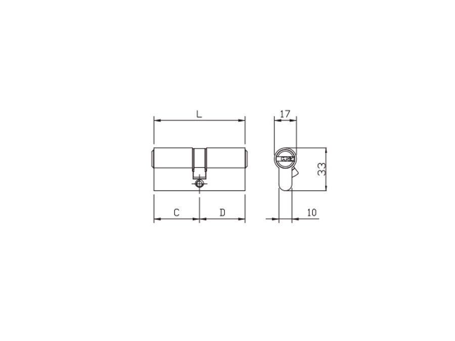 ISEO SERRATURE CILINDRO R6 DOPPIO PROFILO COD. 880928289