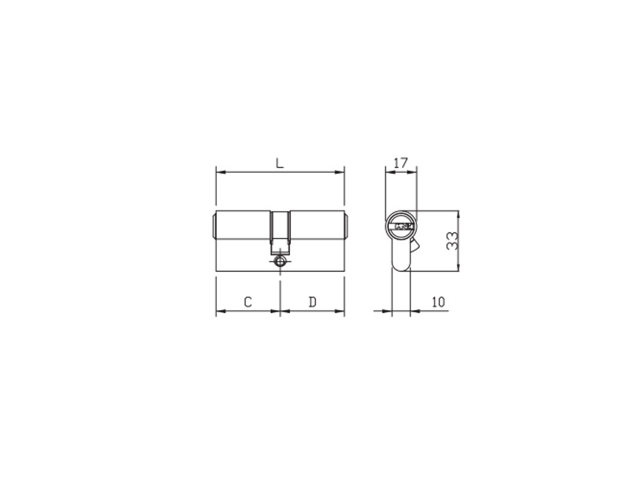 ISEO SERRATURE CILINDRO R6 DOPPIO PROFILO COD. 880930309