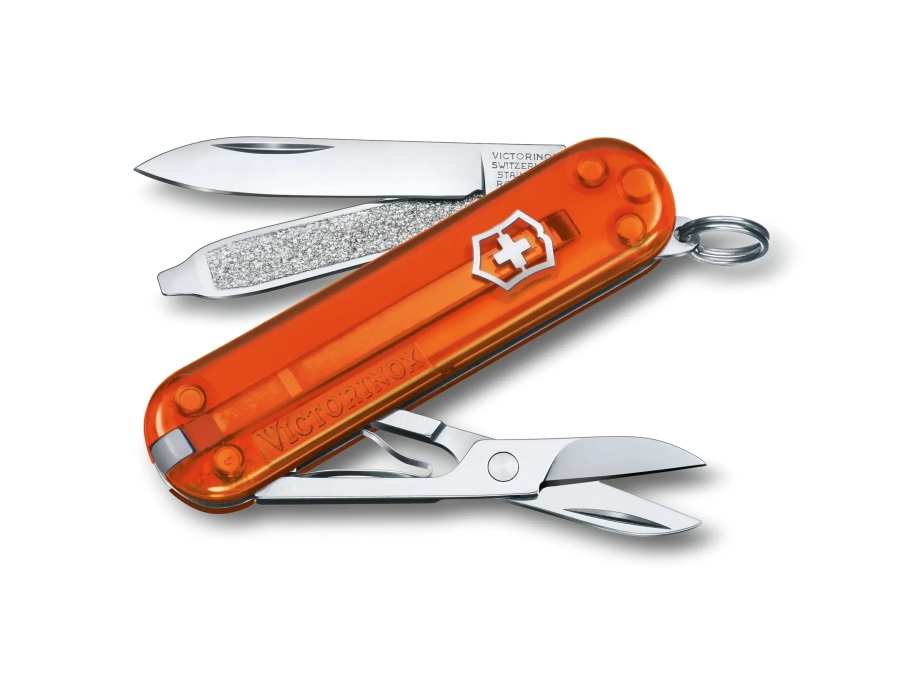 VICTORINOX Classic SD trasparente, arancio