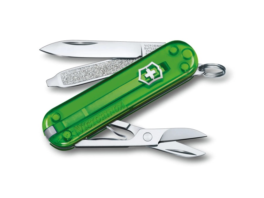 VICTORINOX Classic SD trasparente, verde