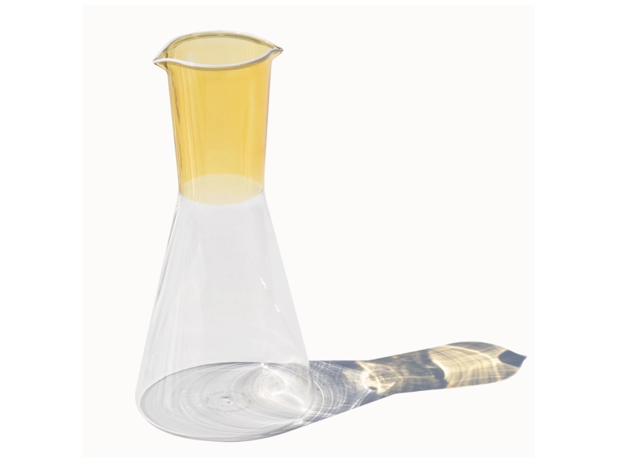 ZAFFERANO S.R.L. Classy, caraffa giallo oro/trasparente 95 cl