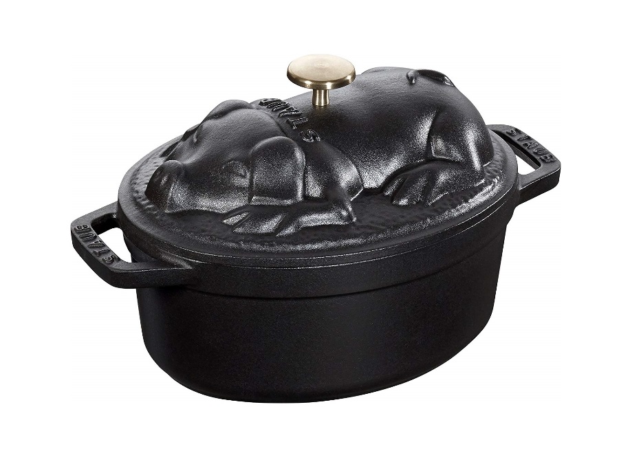 STAUB Cocotte ovale diam. 17 cm maialino nero