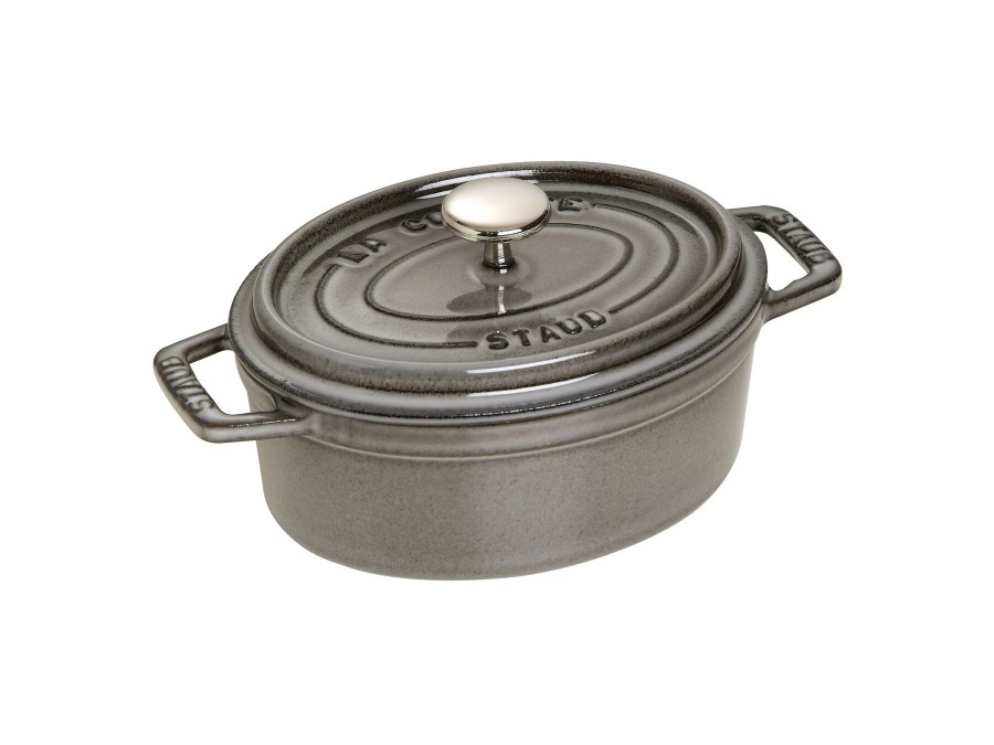 STAUB Cocotte ovale grigio grafite, 15 cm