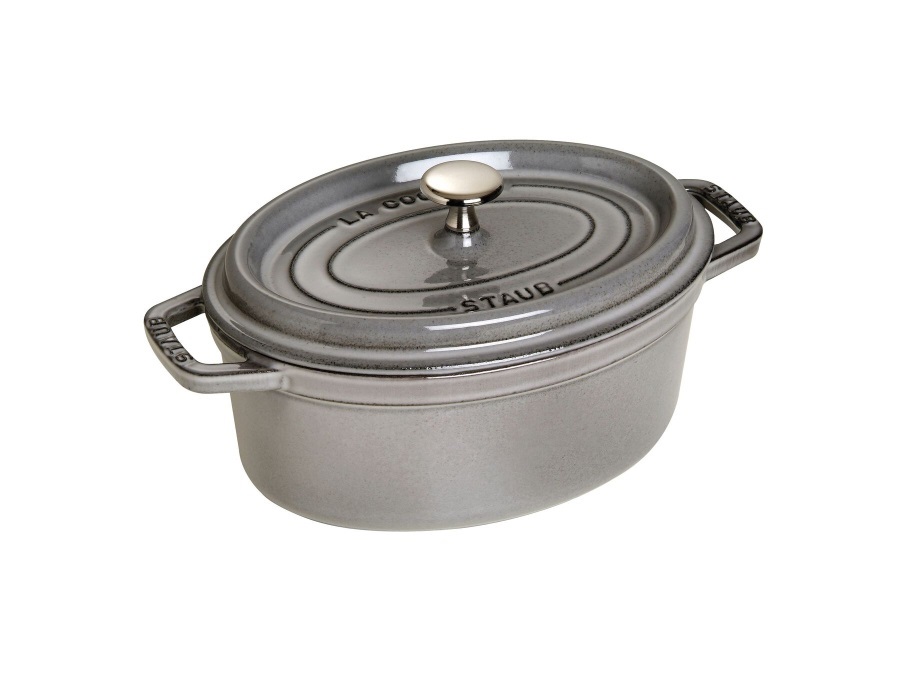 STAUB Cocotte ovale grigio grafite, 23 cm