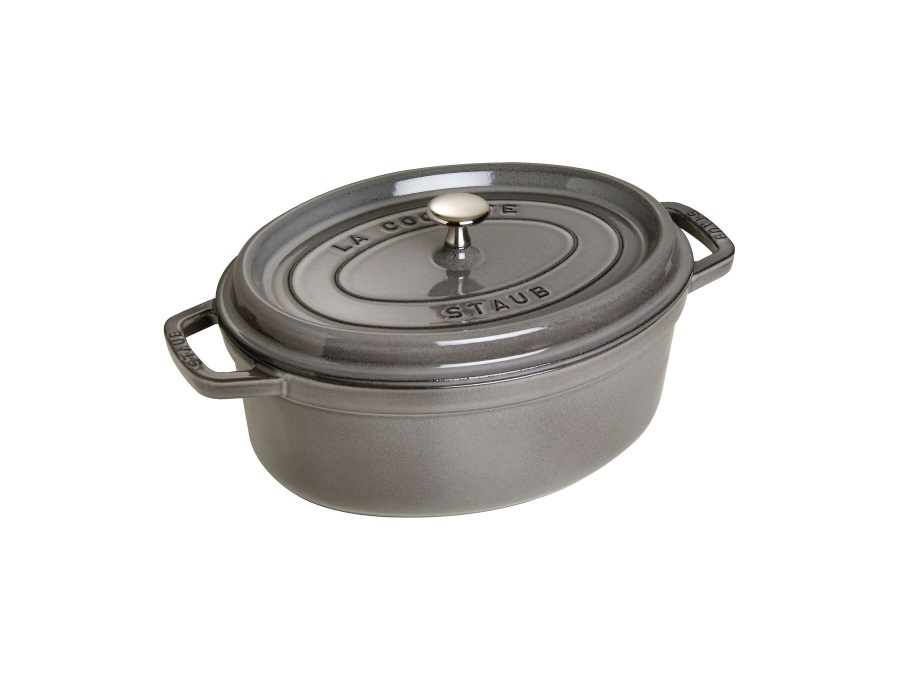 STAUB Cocotte ovale grigio grafite, 27 cm