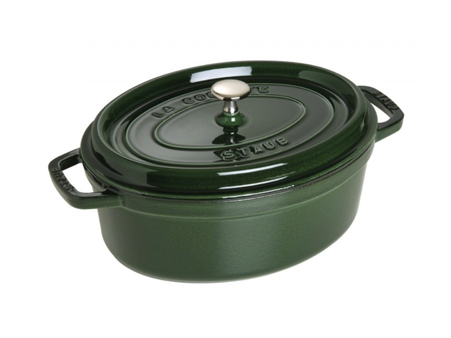 STAUB Cocotte ovale verde basilico, ø 29 cm