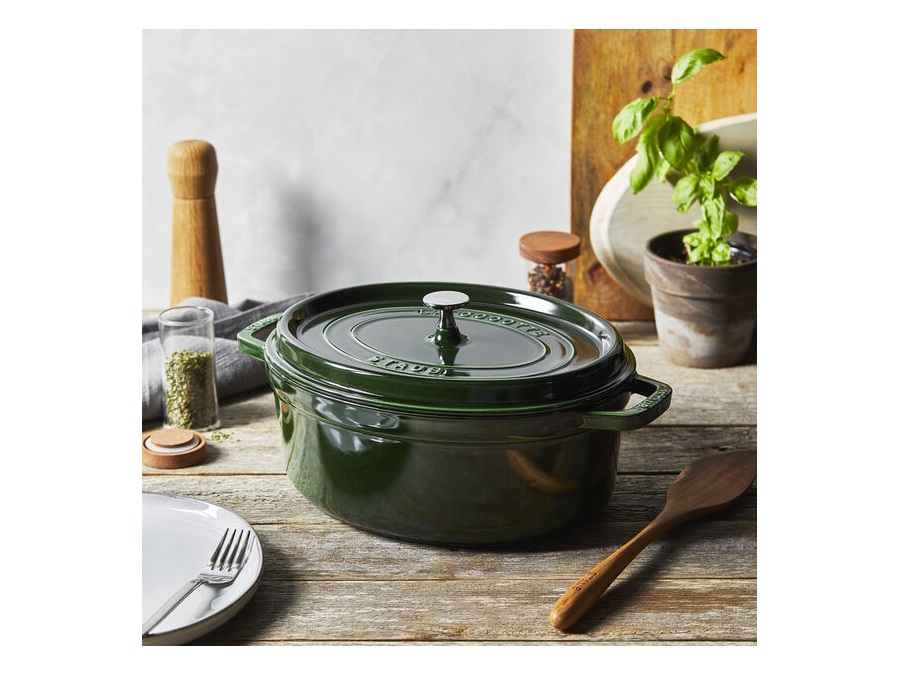 STAUB Cocotte ovale verde basilico, 31 cm