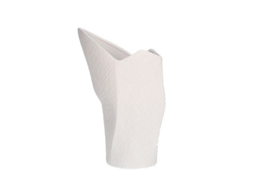 RITUALI DOMESTICI Colbeccone, vaso decorativo bianco 10x34x37h cm