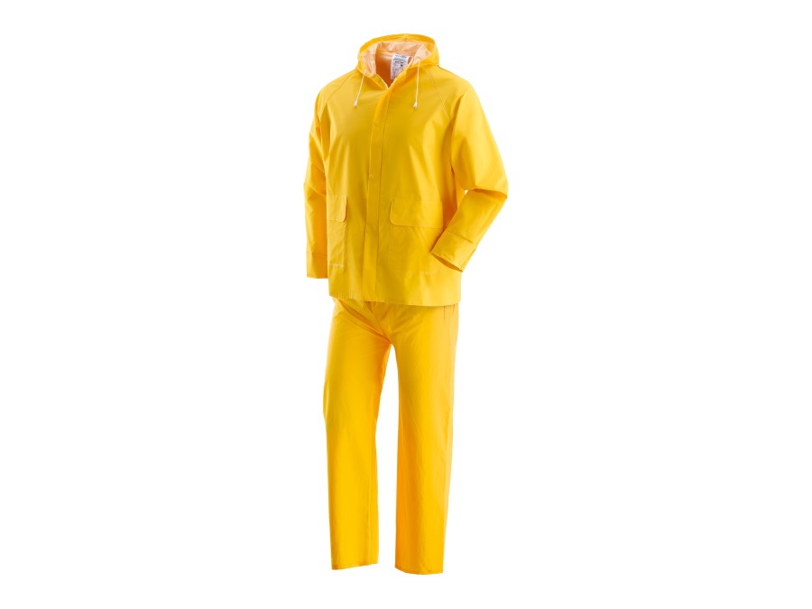 NERI SPA Completo giacca e pantalone Pluvio in PVC e poliestere, giallo