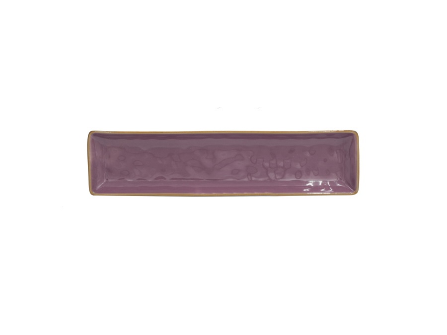 ROSE & TULIPANI Concerto malva, vassoio rettangolare, 32x8 cm