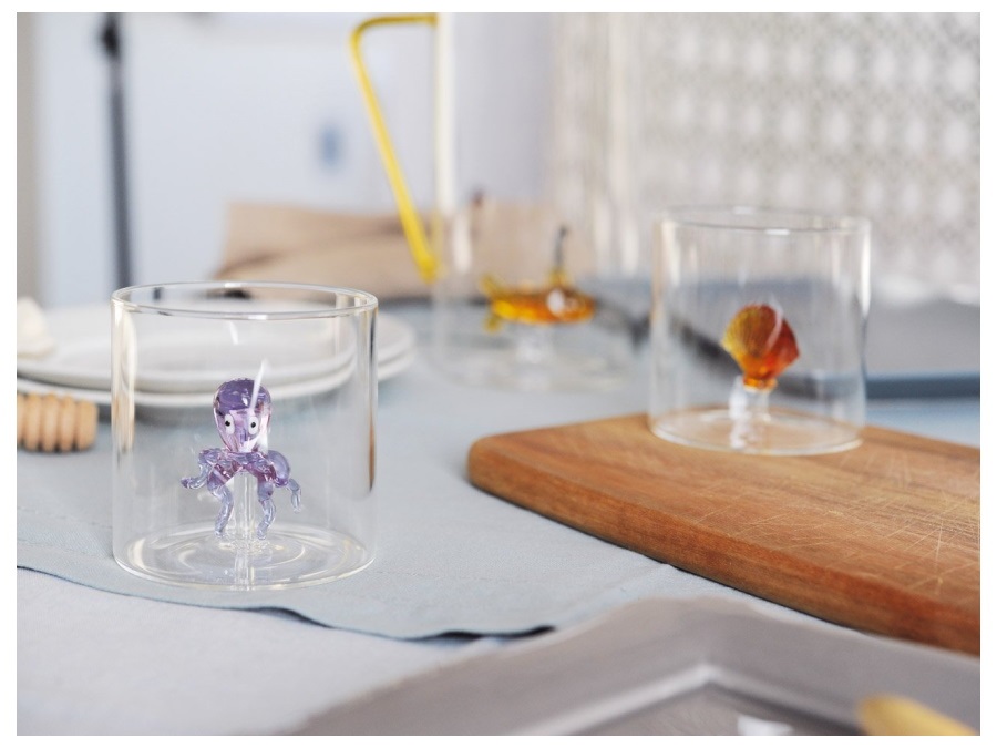 WD LIFESTYLE Confezione 10 bicchieri in vetro, 250 ml, assortiti