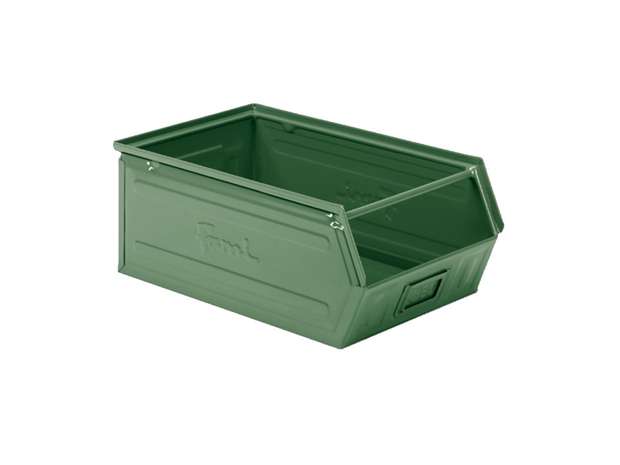 FAMI STORAGE SYSTEMS Contenitore a bocca di lupo, in metallo, verde, 45x30x20h cm