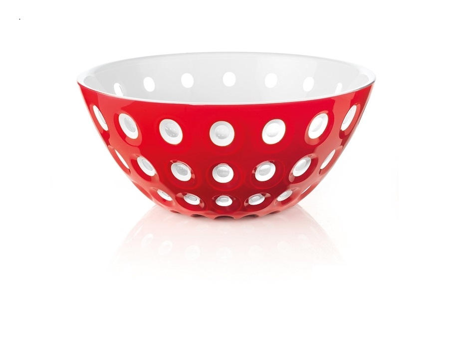 FRATELLI GUZZINI S.P.A. Contenitore Le Murrine rosso/bianco/trasparente diam. 25 cm