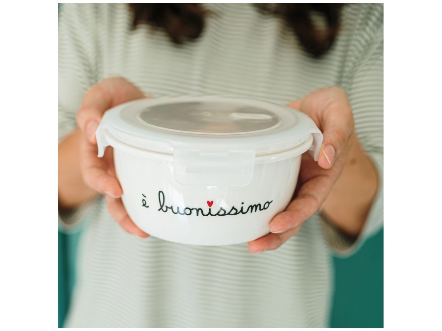 SIMPLE DAY LIVING & LIFESTYLE Contenitore rotondo E' buonissimo - tg. L
