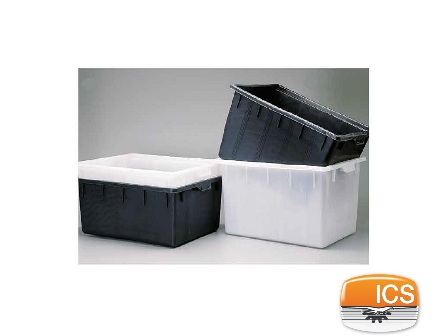 ICS SPA Contenitore/Box rettangolare in plastica bianco ics