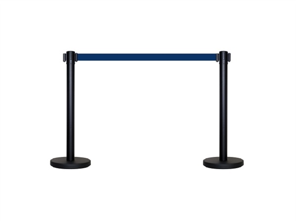 COLONNINA NERA CON NASTRO BLU