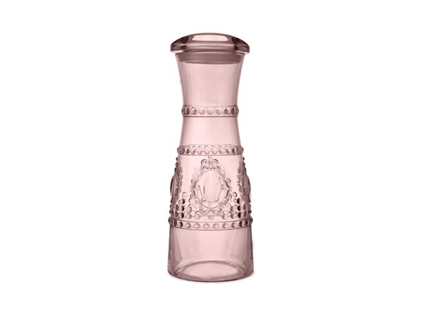 Caraffa in acrilico baci milano, baroque & rock, rosa antico