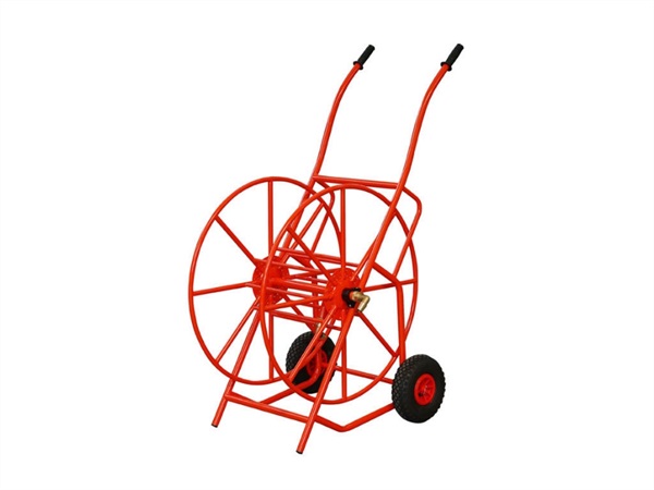 AGRATI Carrello avvolgitubo professionale estremamente robusto con telaio rinforzato, in acciaio