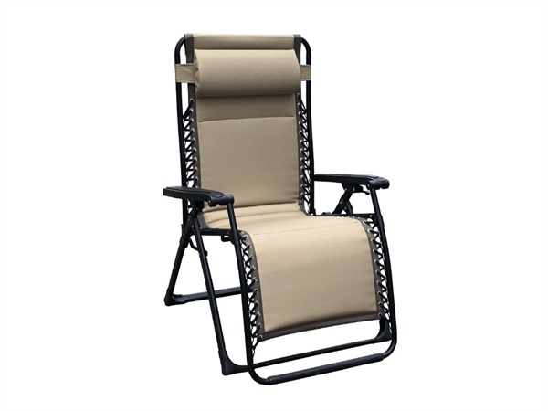 MAGAZZINI COSMA S.P.A. Sdraio Comfort XXL, struttura nera/telo marrone
