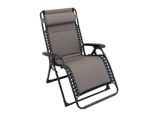 MAGAZZINI COSMA S.P.A. Sdraio Comfort XXL, struttura nera/telo marrone scuro