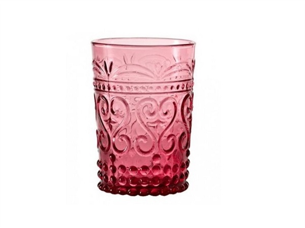Zafferano Provenzale Rock Tumbler bicchiere acqua rosa 