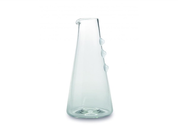 ZAFFERANO S.R.L. Caraffa Mixer vetro PETONI in vetro trasparente/bianco zafferano, 125 cl