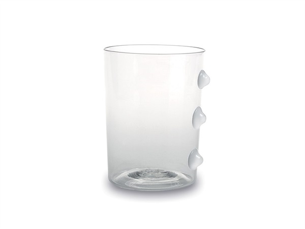 ZAFFERANO S.R.L. Bicchiere tumbler Petoni trasparente/bianco zafferano