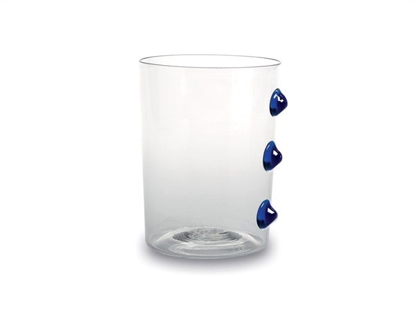 ZAFFERANO S.R.L. Petoni, Bicchiere tumbler trasparente/blu
