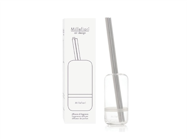 MILLEFIORI DIFFUSORE A BASTONCINI in vetro - new air design Capsule, trasparente