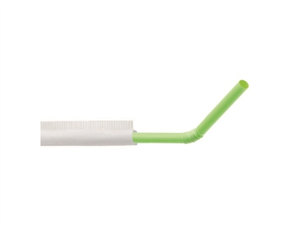 Cannucce bio pla pieghevoli imbustate, 24 cm x 5 mm, 400 pezzi