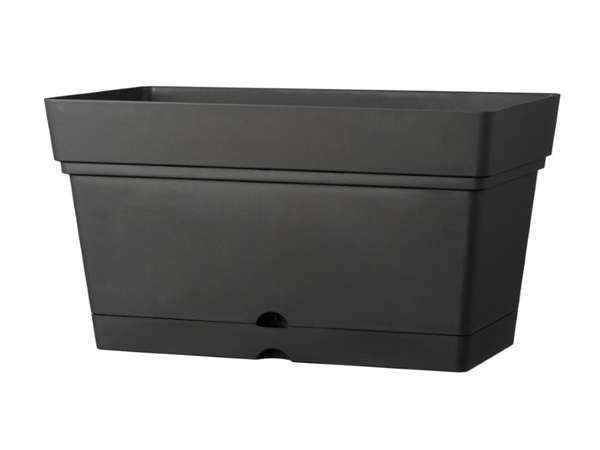DEROMA Cassettone Samba in plastica, con riserva acqua e rotelle, anthracite 70x38x38 cm