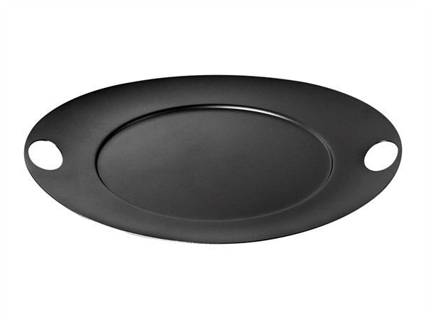 MEPRA S.P.A. Vassoio/piatto con manici linea Atmosfera, Saturno, Vulcan Grey, 34x31 cm