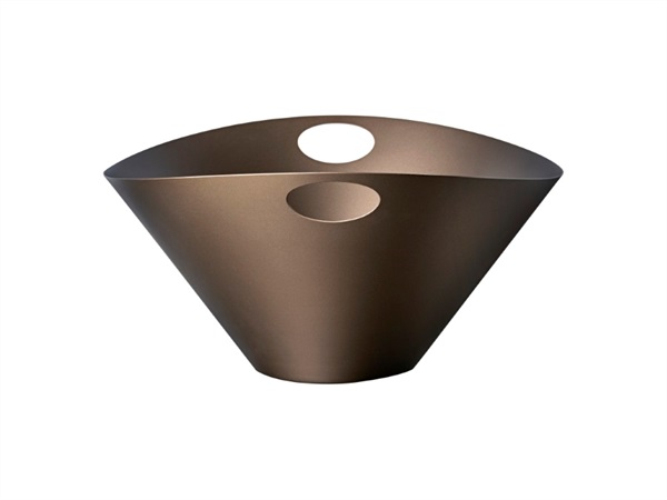 Cesto portafrutta linea Atmosfera, Venere, Materic Bronze, 22x20 cm