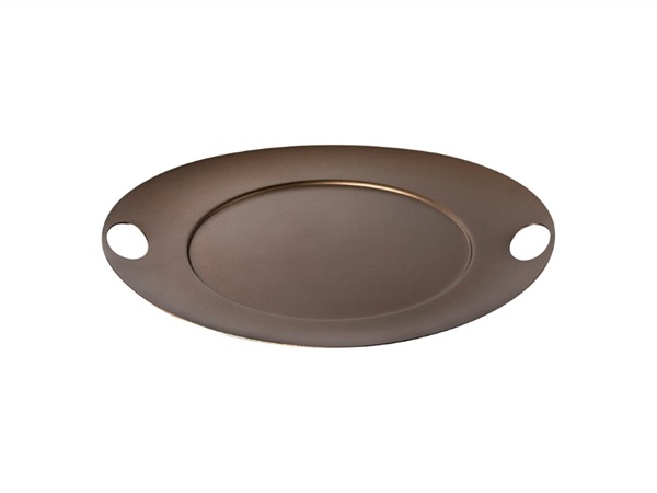 MEPRA S.P.A. Vassoio/piatto con manici linea Atmosfera, Saturno, Materic Bronze, 14x12 cm