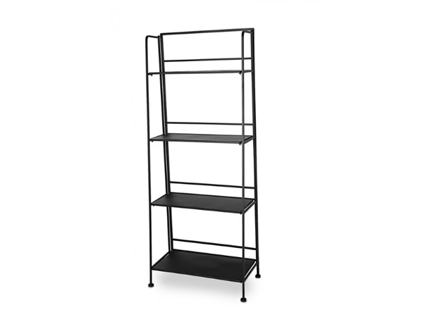 DISRAELI HOME DECOR Scaffalatura in ferro verniciato nero, 4 piani 62X34X h151 cm