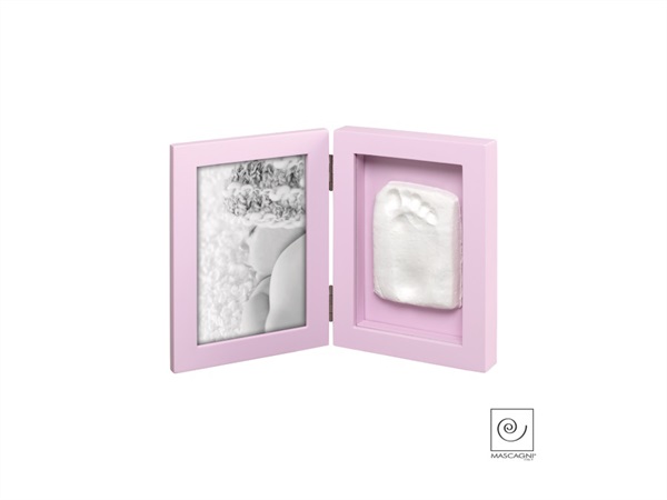 MASCAGNI Cornice doppia in legno rosa, 10x15 cm