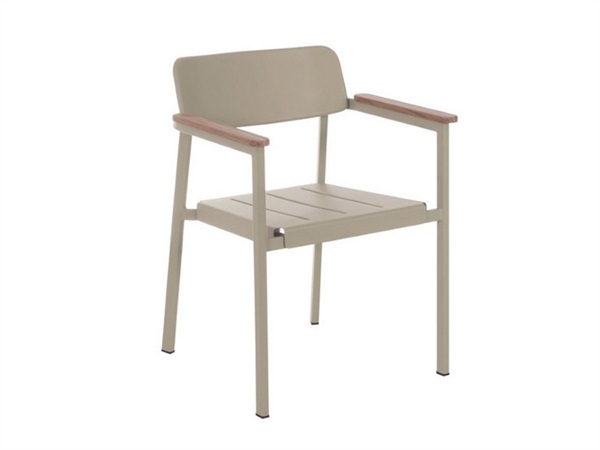 EMU SHINE POLTRONCINA EMU IN ALLUMINIO TORTORA E TEAK