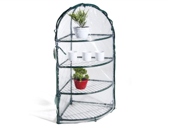 VERDELOOK Serra angolare, 4 ripiani, 60x60x150 cm