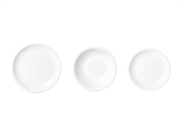 TABLE TOP PORCELLANE SAS Piatto in melamina bianca collezione Easy